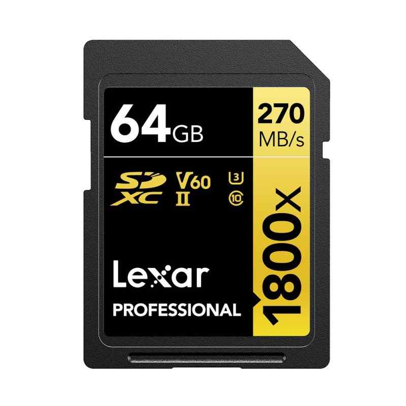 LEXAR CARTE SDXC PROFESSIONAL UHS-II 1800x V60 | Haute Performance