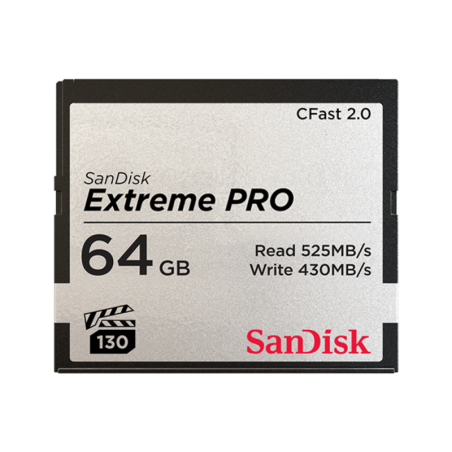 SANDISK CARTE CFAST 2.0 EXTREME PRO VPG 130 | Haute Vitesse