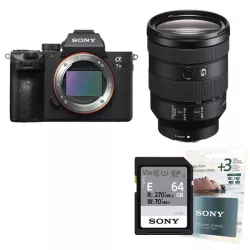 Sony Alpha 7 III + FE 24-105mm F/4G OSS + SD 64Go V30 + 3 ans garantie