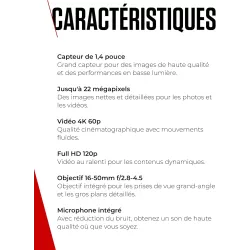 CANON POWERSHOT V1 - Capteur 1.4”, 4K 60p, 22 Mpx
